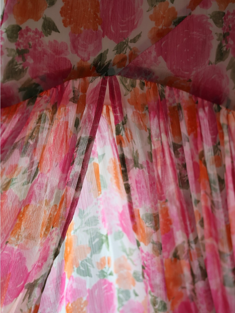 12th Tribe Strapless Drop Waist Pink Floral Maxi Dress - Picture 10 of 16